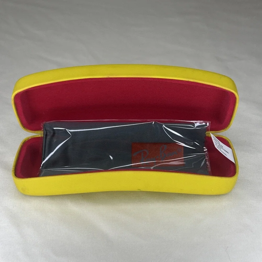 NEW RAY-BAN JUNIOR YELLOW AUTHENTIC EYEGLASSES CASE ONLY